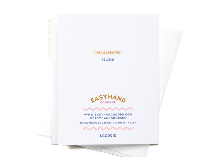 Blank Modern Shapes Letterpress Greeting Card - FINAL STOCK