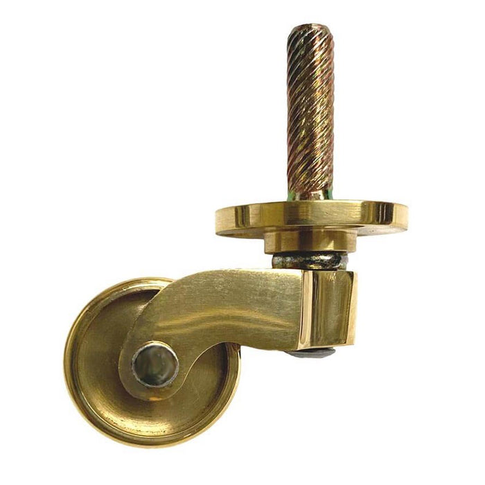 1" Polished Brass Caster for Furniture - Paxton Hardware