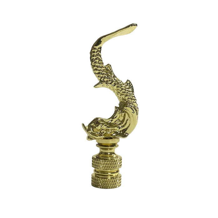 Brass Dolphin Lamp Finial - Paxton Hardware