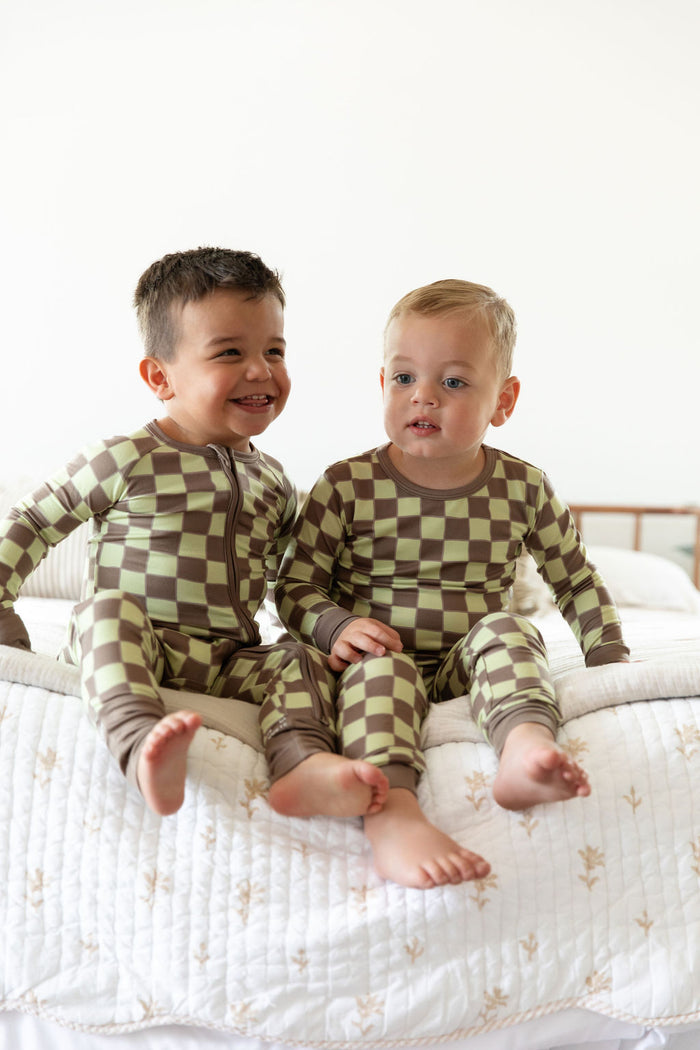GREEN + BROWN CHECKER | LONG SLEEVE