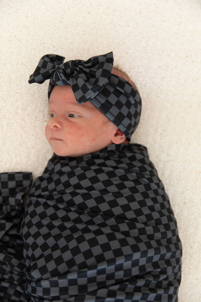 GREY + BLACK MINI CHECKER | BOW