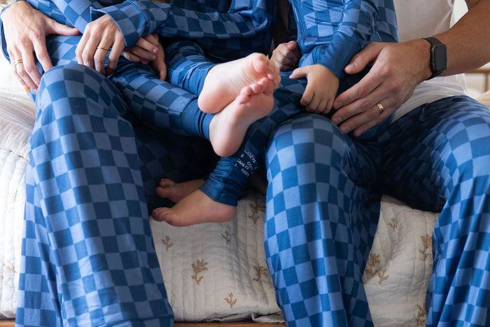 NAVY CHECKER | WOMEN'S BUTTON UP LONG SLEEVE SET