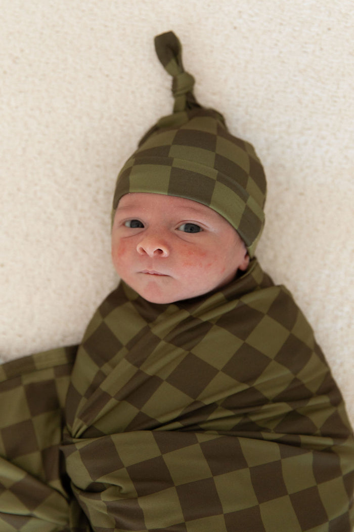 OLIVE CHECKER | BEANIE