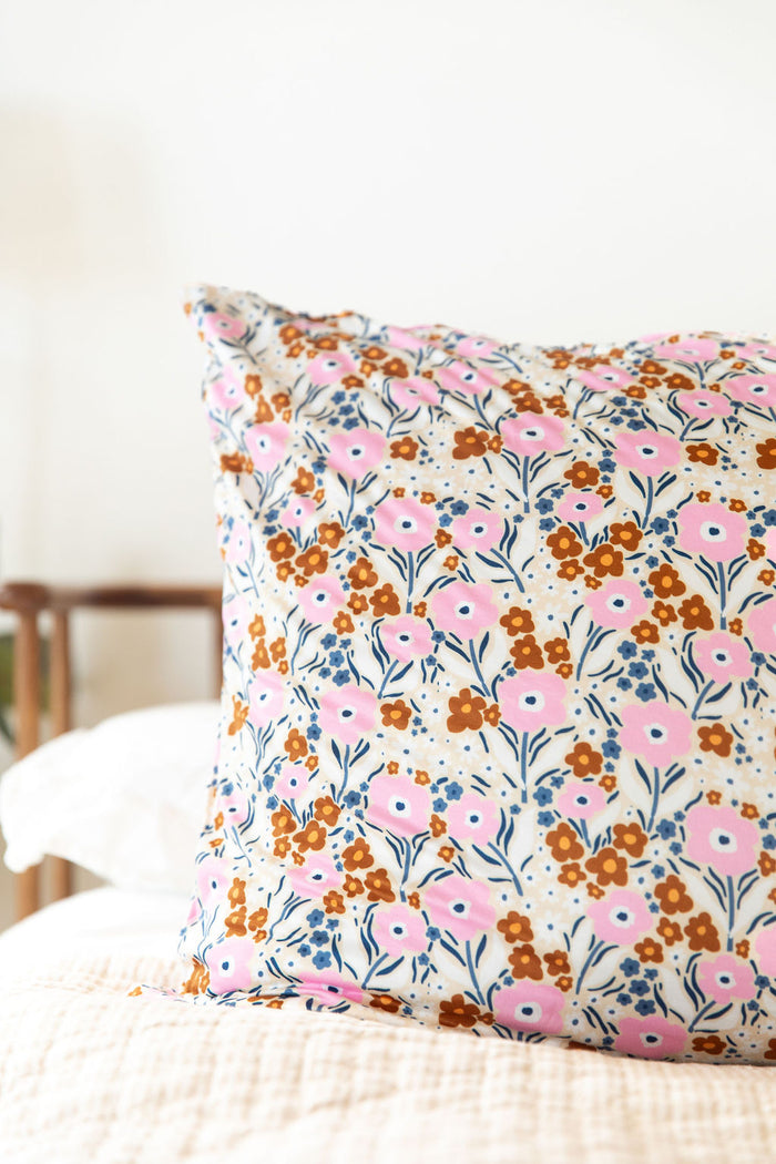 PINK FALL FLORAL | PILLOW CASE