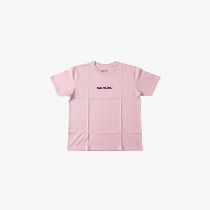 Salomon Womens Cire Logo Short Sleeve Tee Cosmetic Pink | Salomon