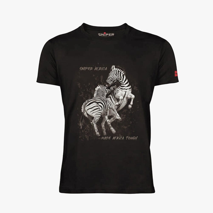 Sniper Mens Zebra Short Sleeve Tee Black | Sniper