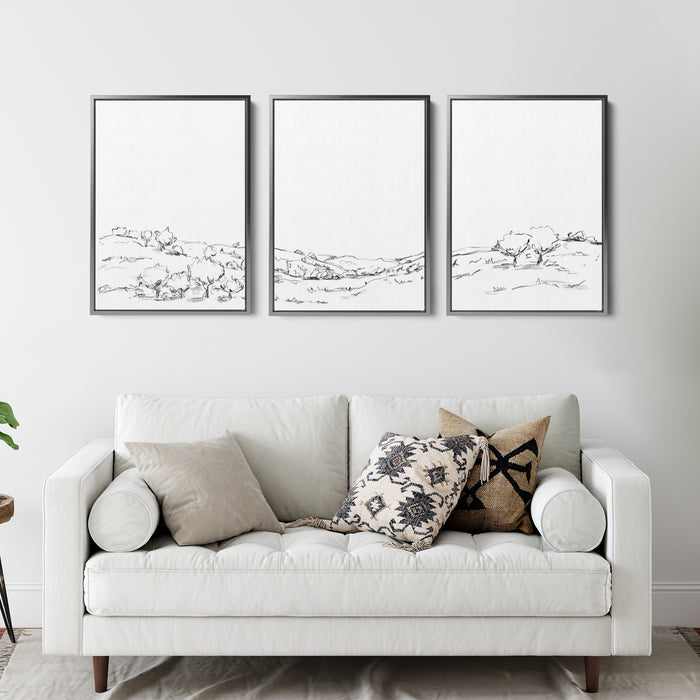 8"x10" / Canvas Set / Antique Silver