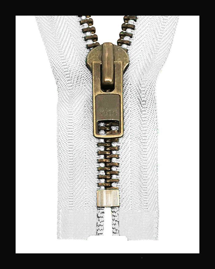 Information related to zippers, thread, and sewing.