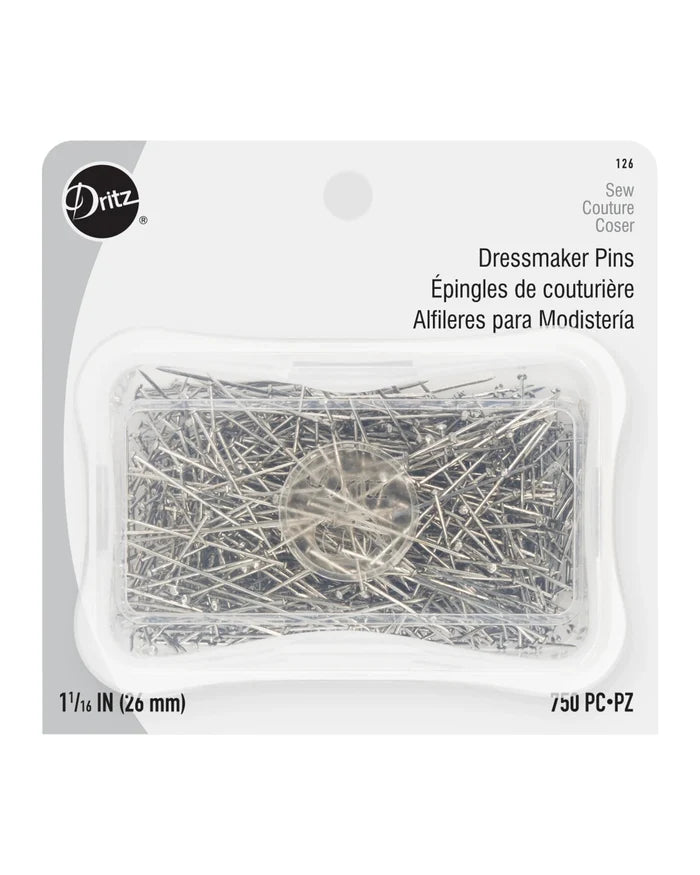 1-1/16" Dressmaker Pins - Nickel 750pc