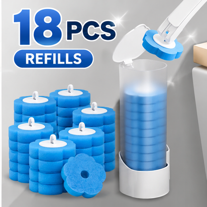 Disposable Toilet Brush with Holder & Refills – Hygienic Deep Cleaning