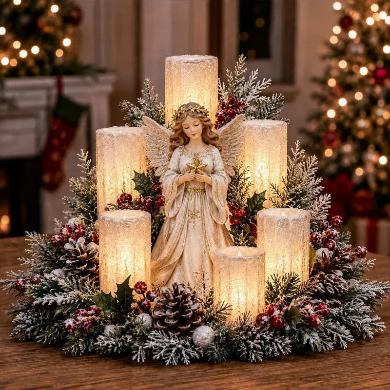 Pre-sale 🎅 Christmas Early Discount 49% Off 🎁✨🌲Christmas Lighted Centerpiece with Flameless Candle Glow