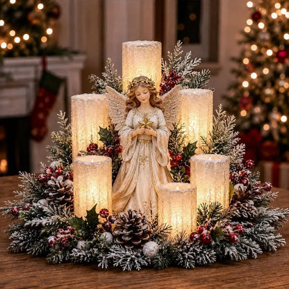 Pre-sale 🎅 Christmas Early Discount 49% Off 🎁✨🌲Christmas Lighted Centerpiece with Flameless Candle Glow
