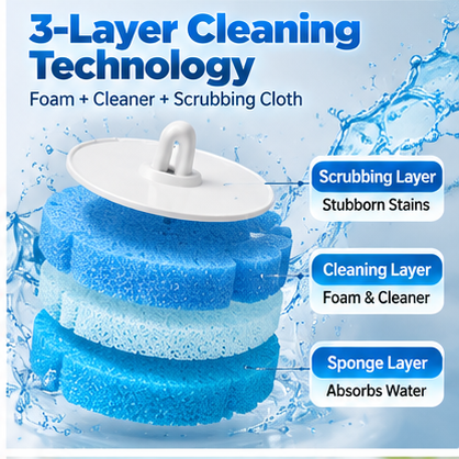 Disposable Toilet Brush with Holder & Refills – Hygienic Deep Cleaning
