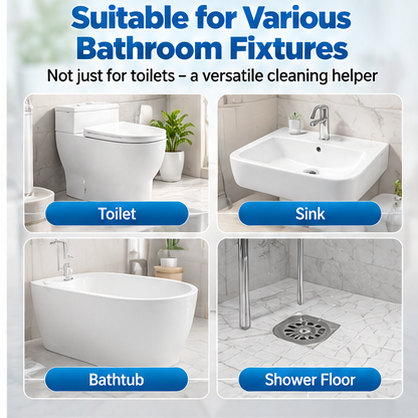 Disposable Toilet Brush with Holder & Refills – Hygienic Deep Cleaning