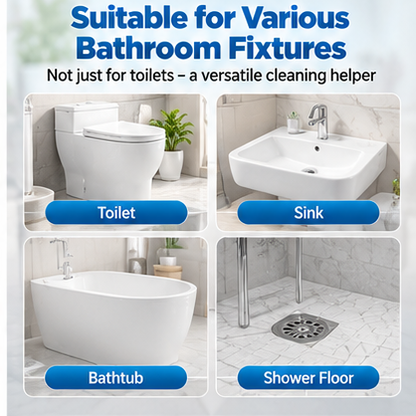 Disposable Toilet Brush with Holder & Refills – Hygienic Deep Cleaning