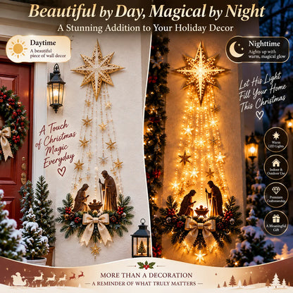 Pre-sale 🎅 Christmas Early Discount 49% Off ✨✝️ Bethlehem Star of Faith™ – Lighted Nativity Wall Decor