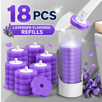 Disposable Toilet Brush with Holder & Refills – Hygienic Deep Cleaning