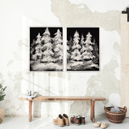 5"x7" / Art Print Set / Antique Silver
