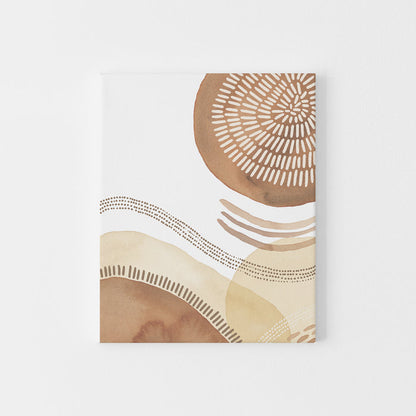 Boho Mid Century Modern Circle Abstract Wall Art Print or Canvas - Jetty Home