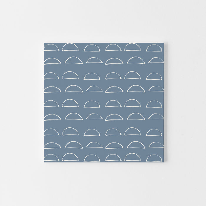 "Abstract Half Moons" Blue Illustration - Art Print or Canvas - Jetty Home