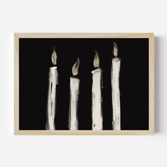 Advent Candles Glowing - Art Print or Canvas - Jetty Home