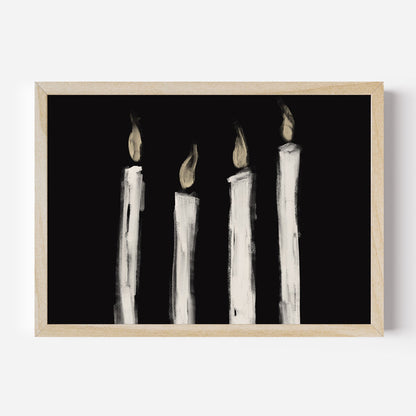 Advent Candles Glowing - Art Print or Canvas - Jetty Home