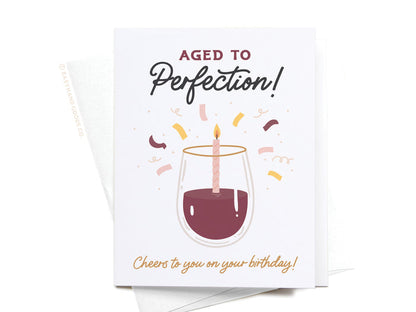 Aged to Perfection Wine Greeting Card - Onderkast Studio