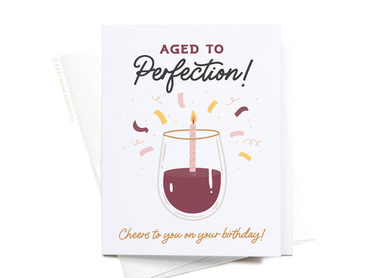 Aged to Perfection Wine Greeting Card - Onderkast Studio