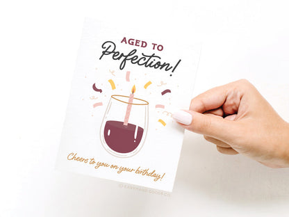 Aged to Perfection Wine Greeting Card - Onderkast Studio