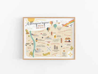 Albuquerque Map Art Print