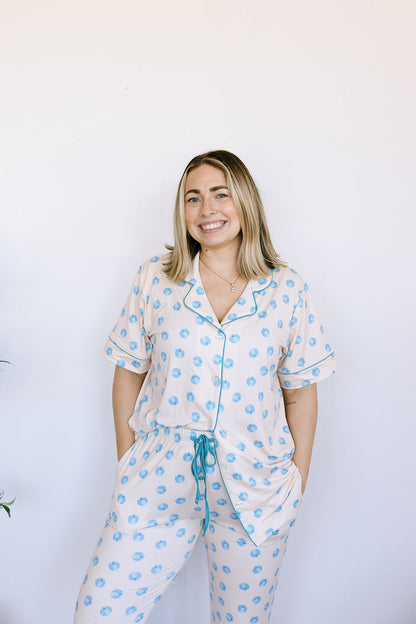 BEACH BALL | WOMEN'S BUTTON UP SHORT SLEEVE SET