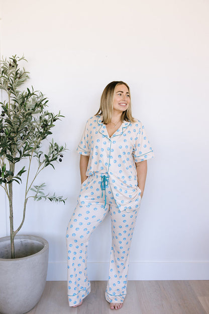 BEACH BALL | WOMEN'S BUTTON UP SHORT SLEEVE SET
