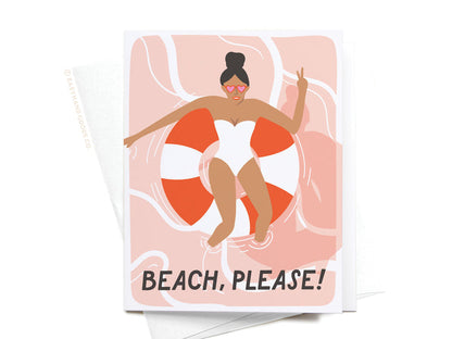 Beach Please Greeting Card – FINAL STOCK