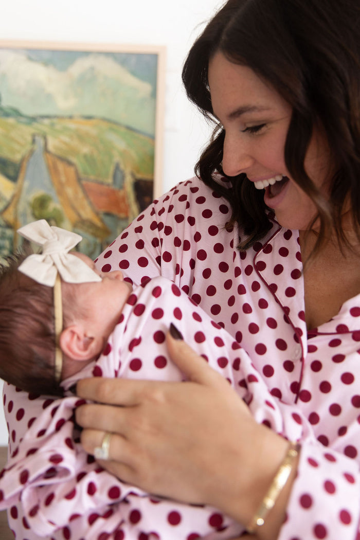 BERRY POLKA DOTS | SWADDLE