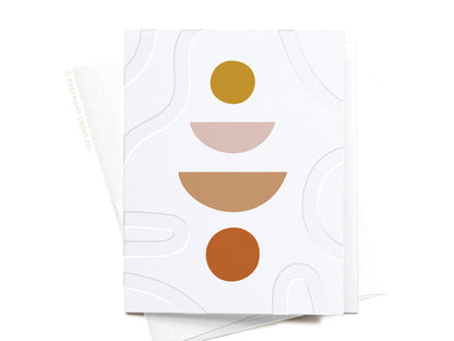 Blank Modern Shapes Letterpress Greeting Card - FINAL STOCK