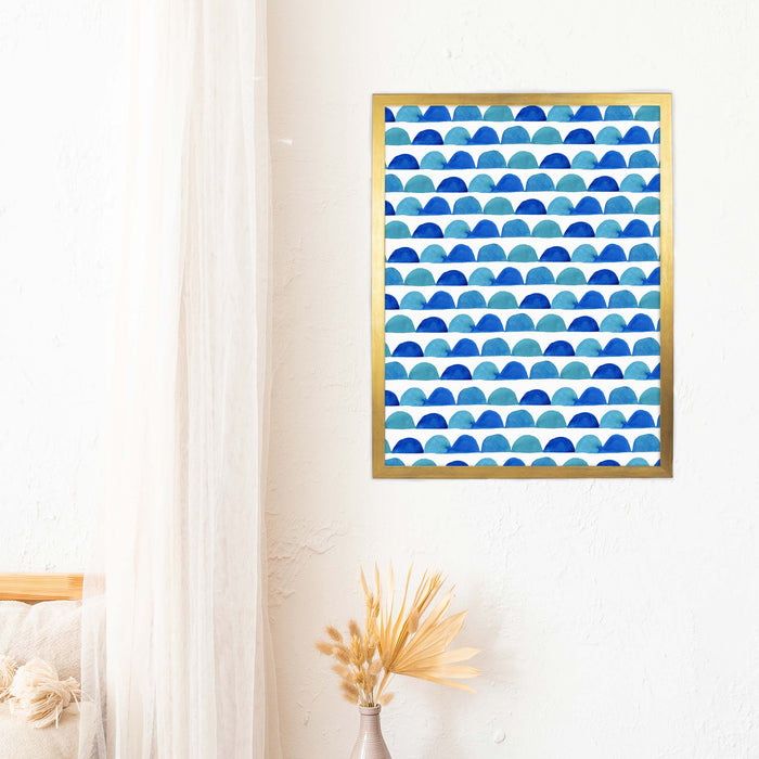 Blue Abstract Half Circles - Jetty Home