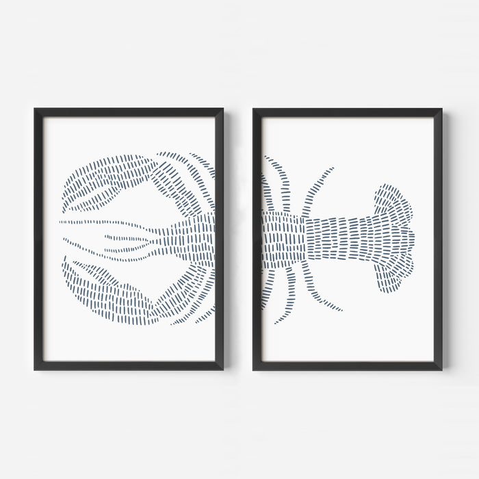 Blue Lobster - Set of 2 - Jetty Home
