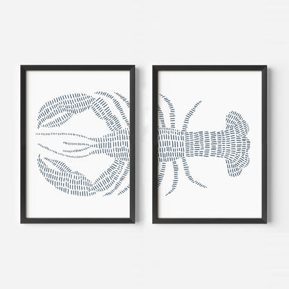 Blue Lobster - Set of 2 - Jetty Home