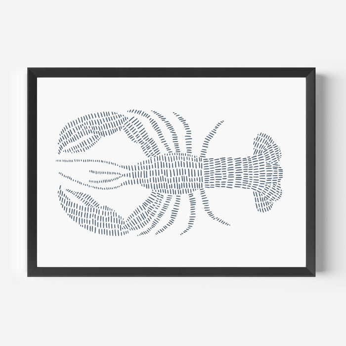 Blue Lobster Illustration - Jetty Home