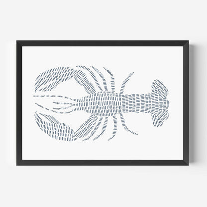 Blue Lobster Illustration - Jetty Home