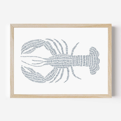 Blue Lobster Illustration - Jetty Home