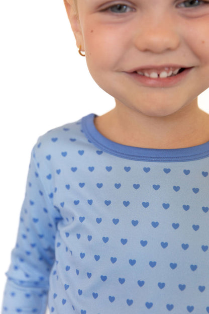 BLUE MINI HEARTS | LONG SLEEVE