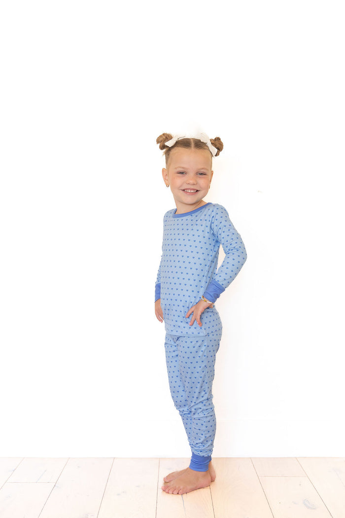 BLUE MINI HEARTS | LONG SLEEVE