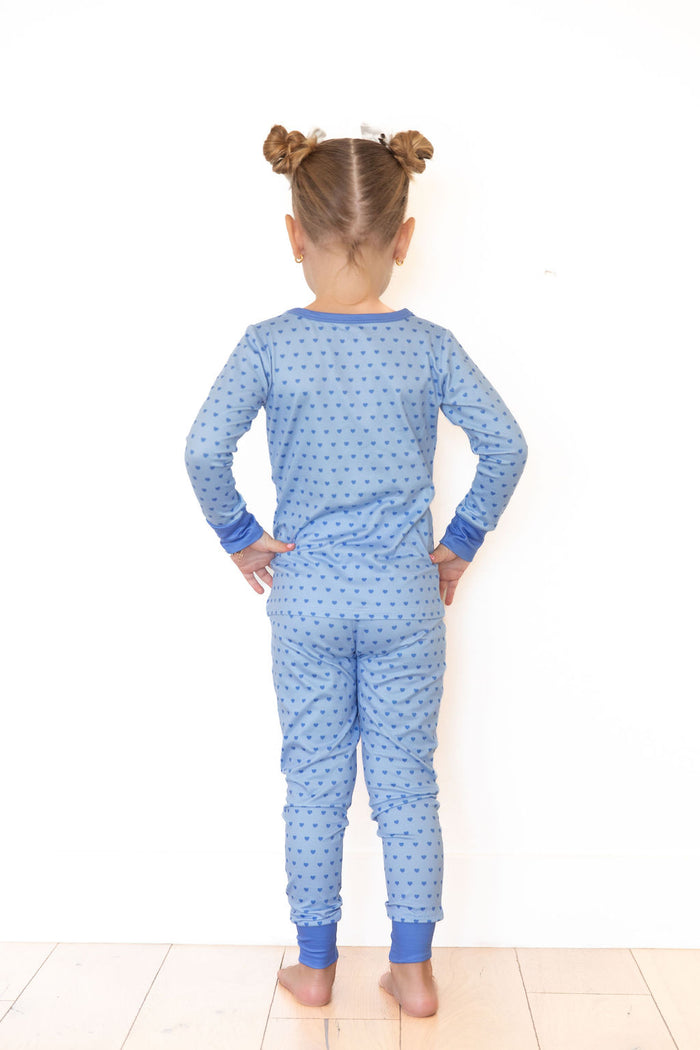 BLUE MINI HEARTS | LONG SLEEVE