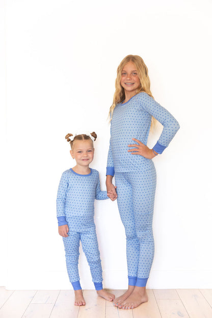 BLUE MINI HEARTS | LONG SLEEVE