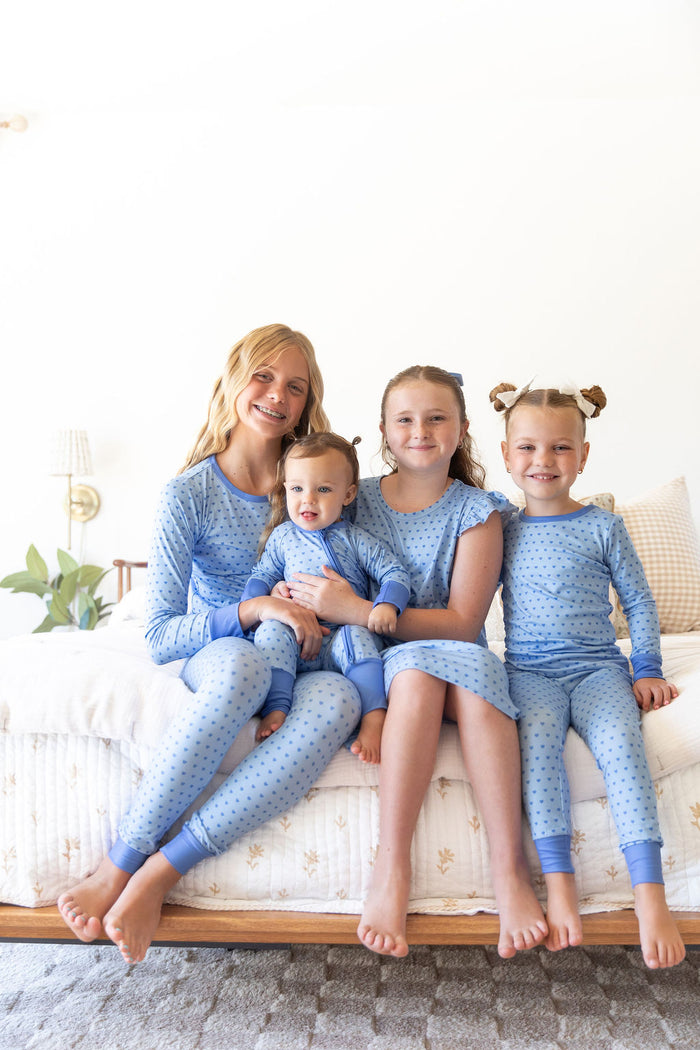 BLUE MINI HEARTS | LONG SLEEVE