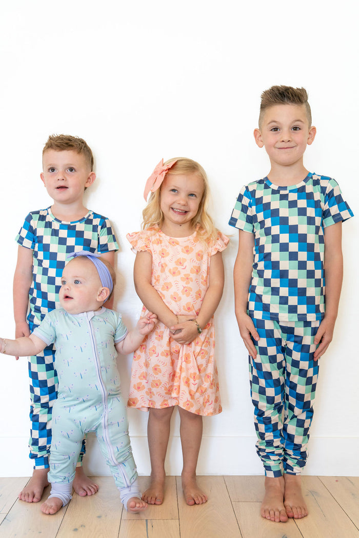 BLUE MULTICOLOR CHECKER | SHORT SLEEVE