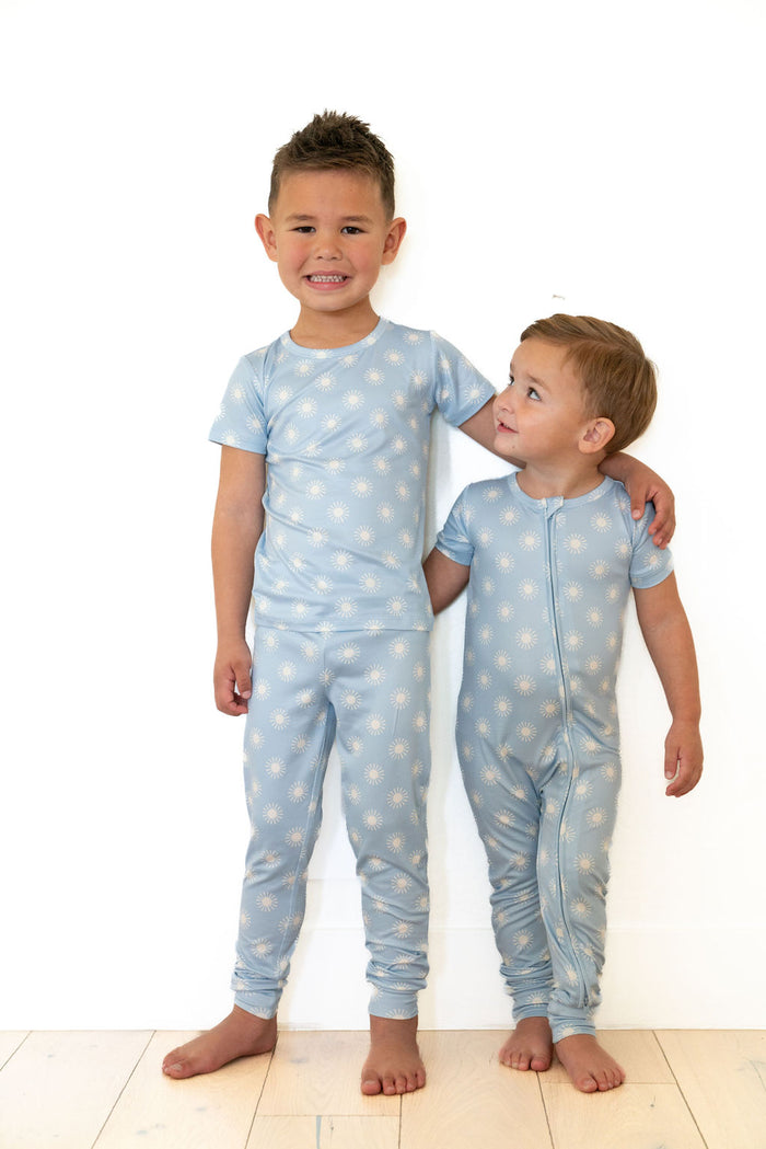 BLUE SUNSHINE | SHORT SLEEVE ZIPPER ONE PIECE