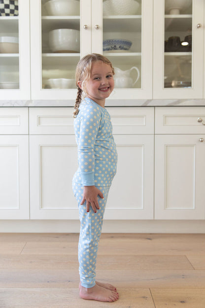 BLUE + YELLOW POLKADOTS | LONG SLEEVE