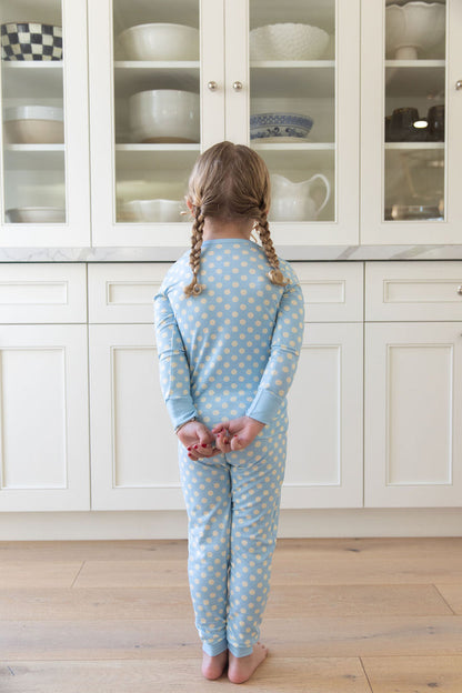 BLUE + YELLOW POLKADOTS | LONG SLEEVE